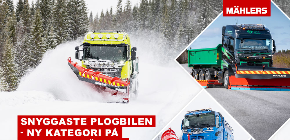 En röd lastbil